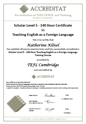 Accreditat Certificate