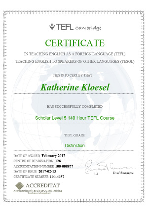 Tefl Certificate